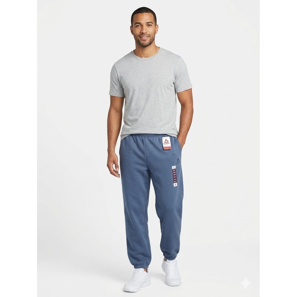 Reebok Table Joggers Dark Denim Men's Sweatpants Cuffed Size XXL